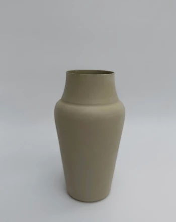 Кремовая металлическая ваза S